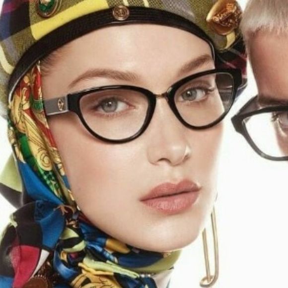  Versace VE3315 GB1 Eyeglasses Black Cat Eye Women